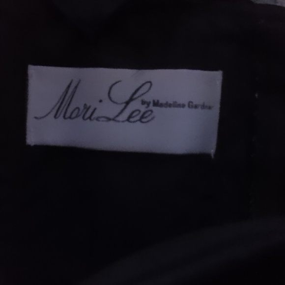 Black satin strapless full skirt dress by Mori Lee formal - Picture 5 of 5